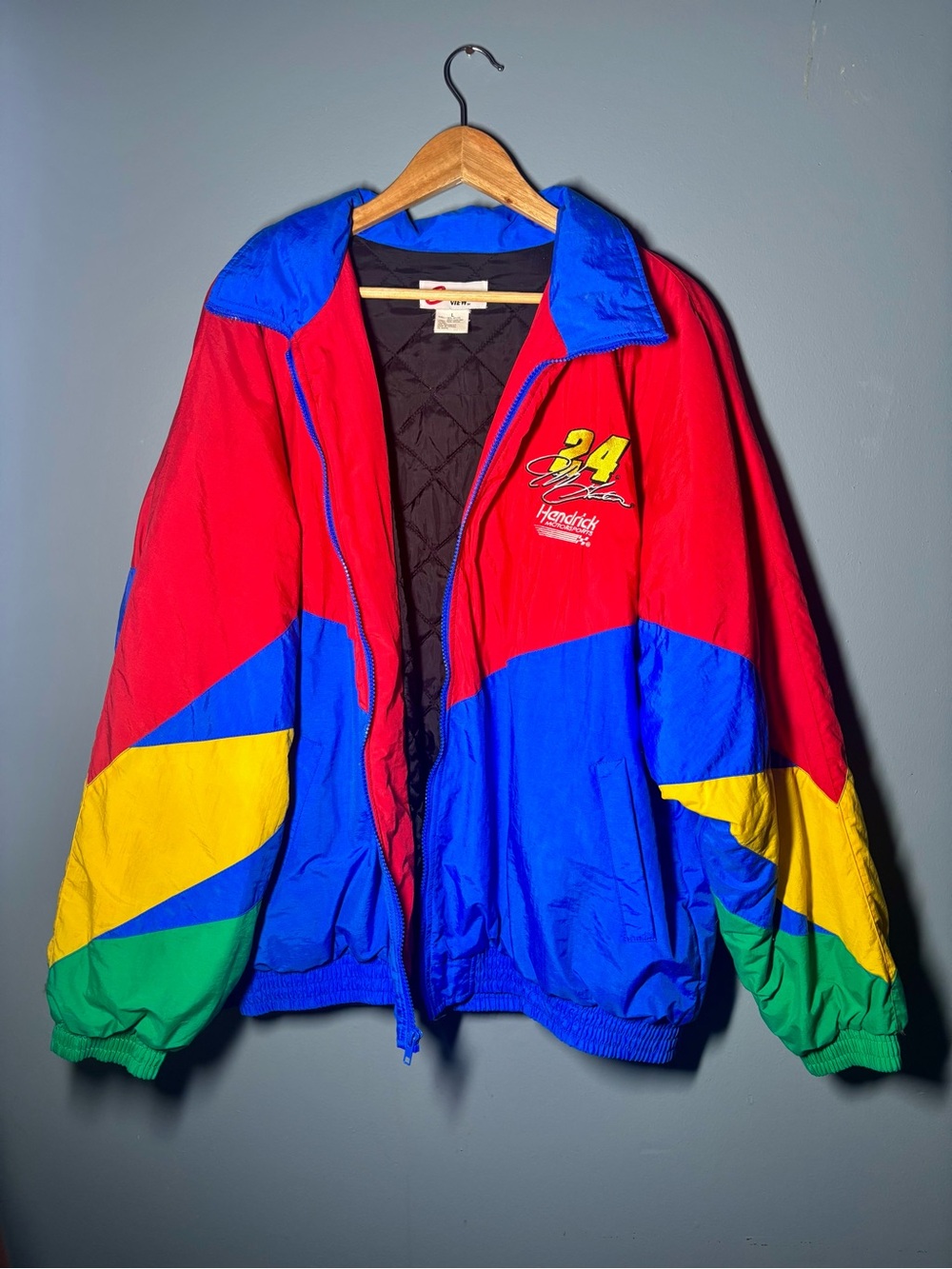 Hendrick Motorsports #24 Multicolor Windbreaker Jacket - Red/Blue/Yellow/Green